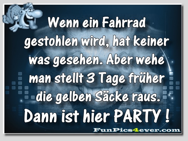 Gelbe Säcke Party