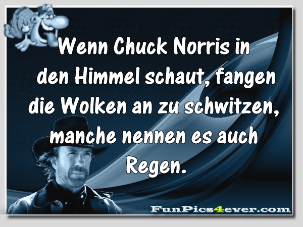 Chuck Norris schwitzt